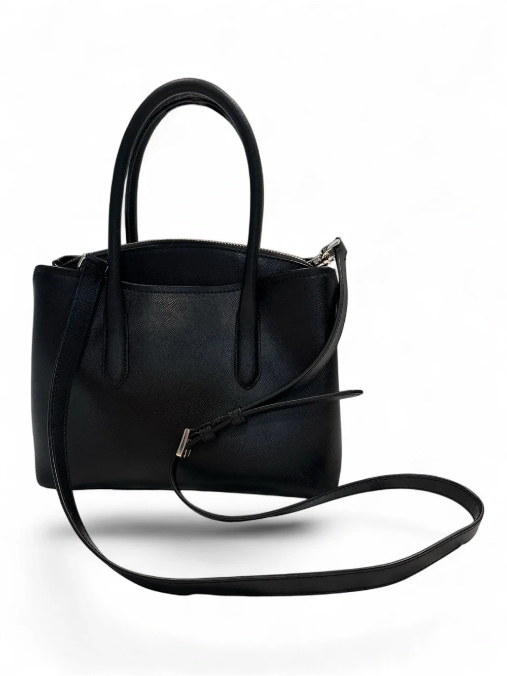 kate spade New York Rory Medium Satchel in Black Saffiano Leather